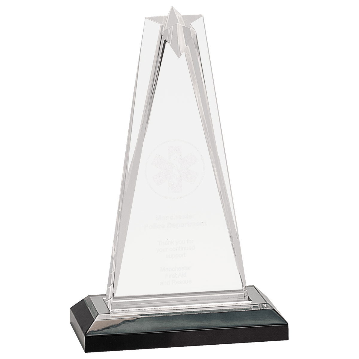 8" Silver Star Impress Acrylic with Base
