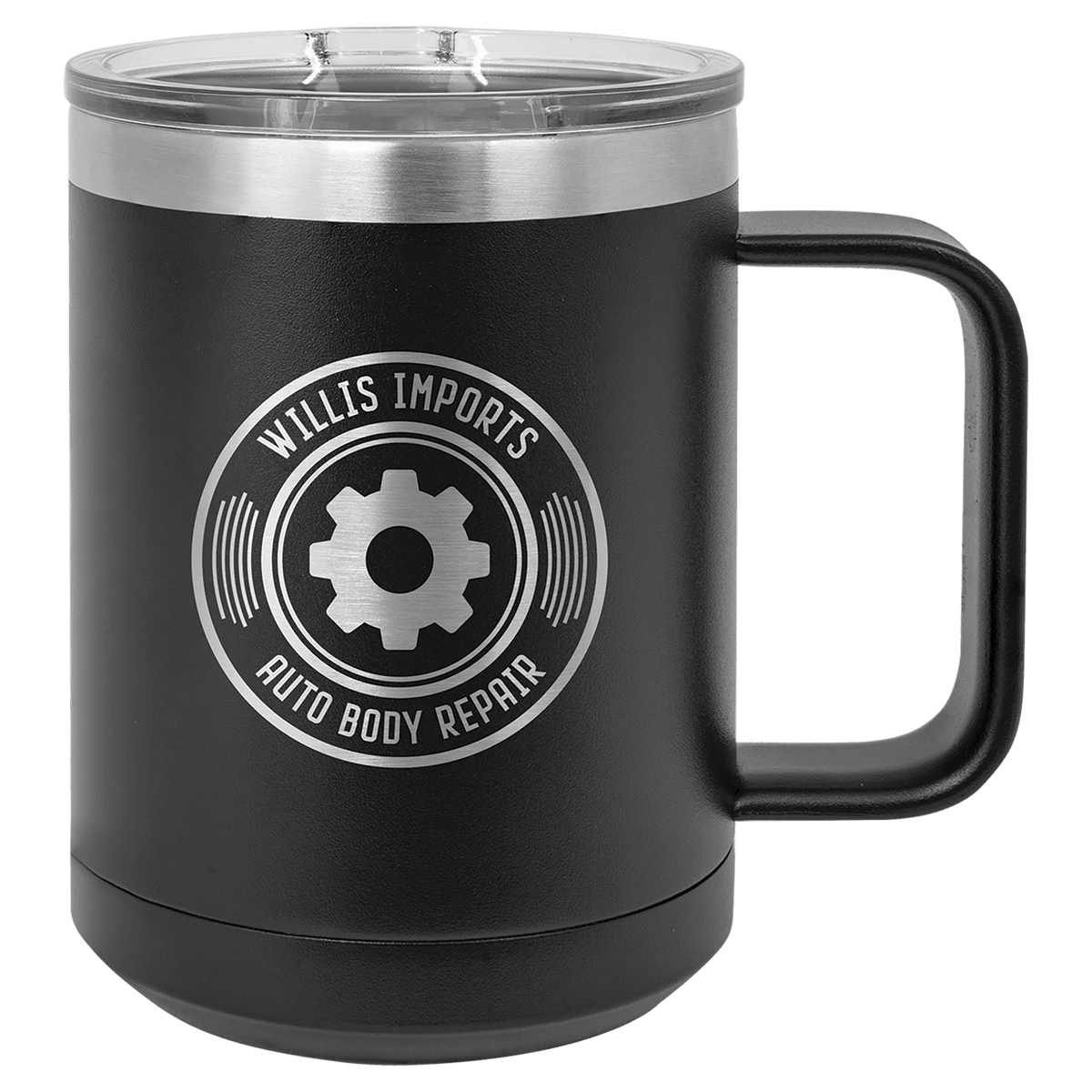 Black 15 oz. Polar Camel Coffee Mug with Slider Lid