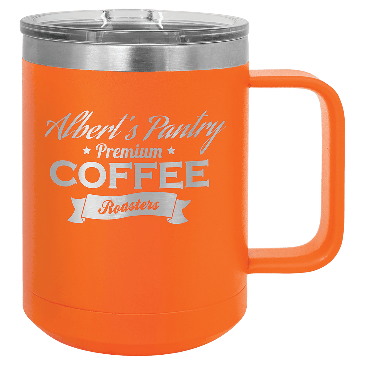 Orange 15 oz. Polar Camel Coffee Mug with Slider Lid