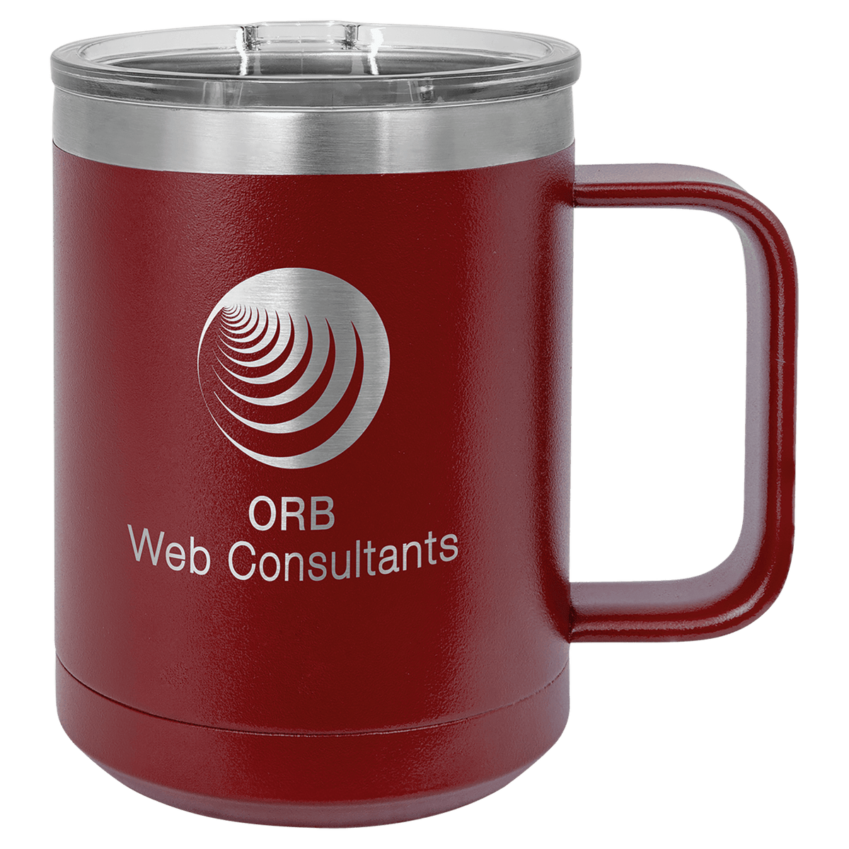 Maroon 15 oz. Polar Camel Coffee Mug with Slider Lid