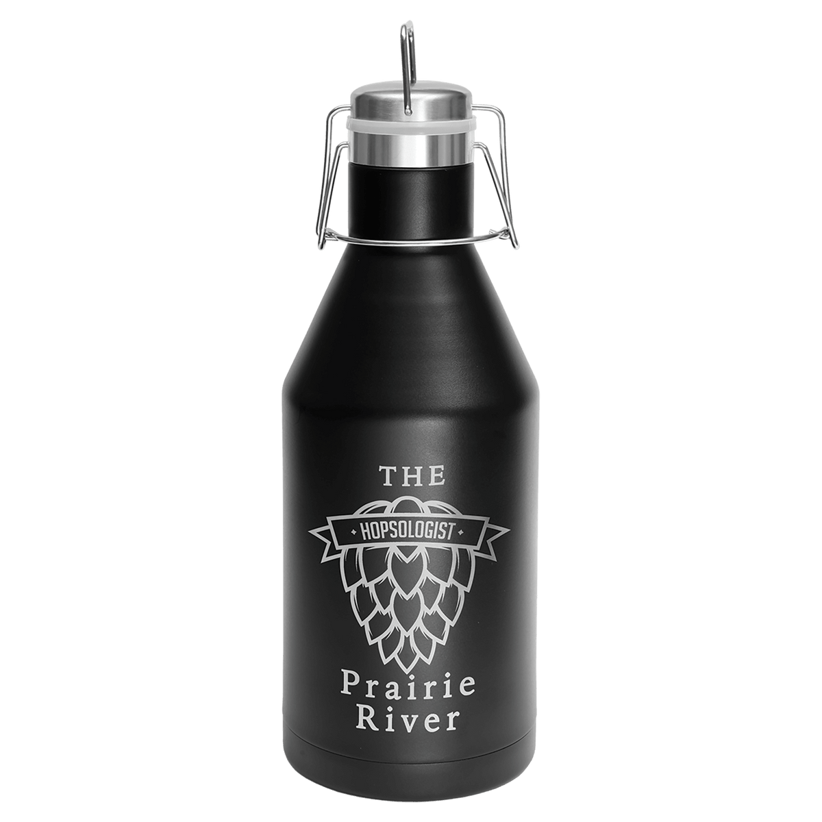 Black Polar Camel 64 oz. Vacuum Insulated Growler with Swing-Top Lid