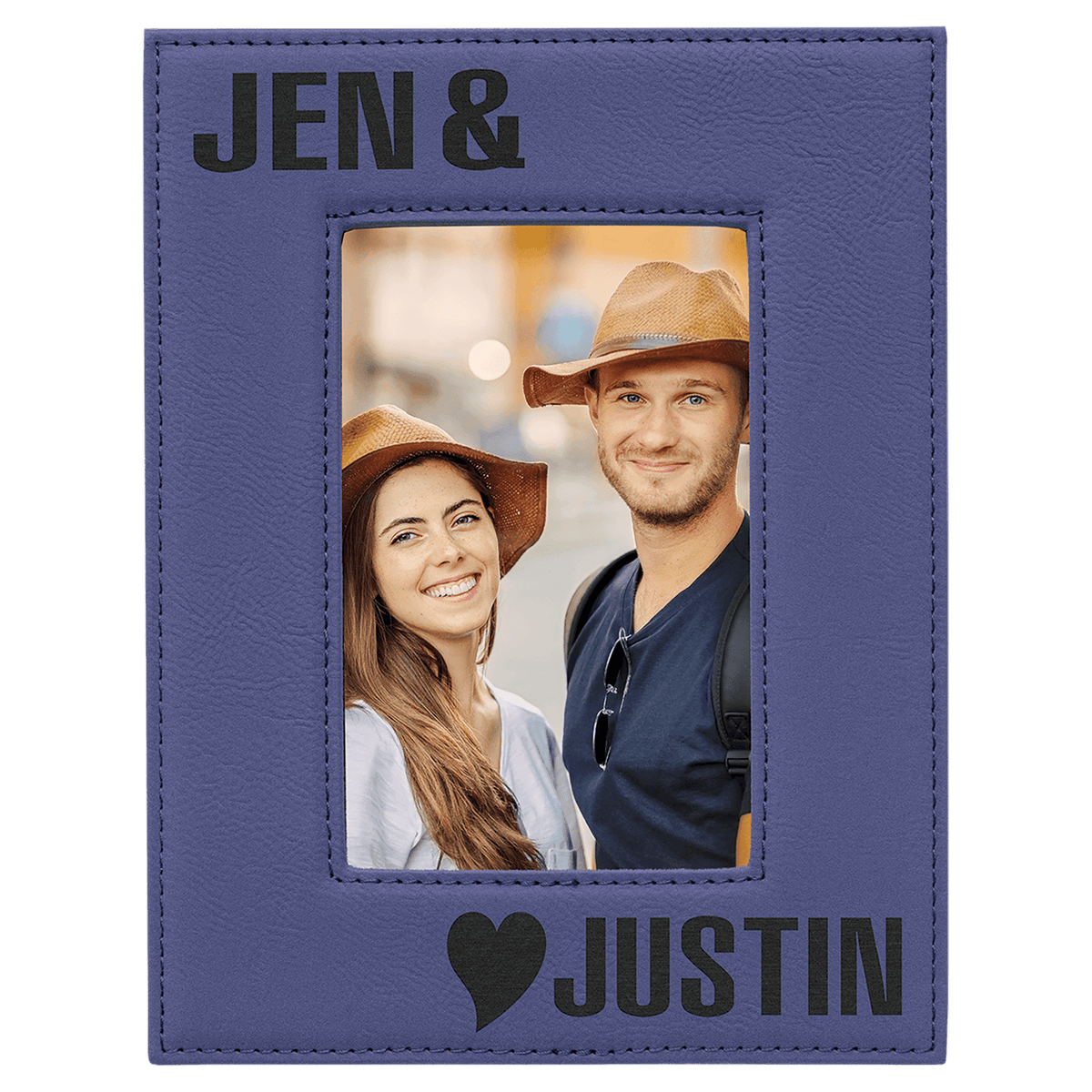 Purple Leatherette 4x6 Photo Frame