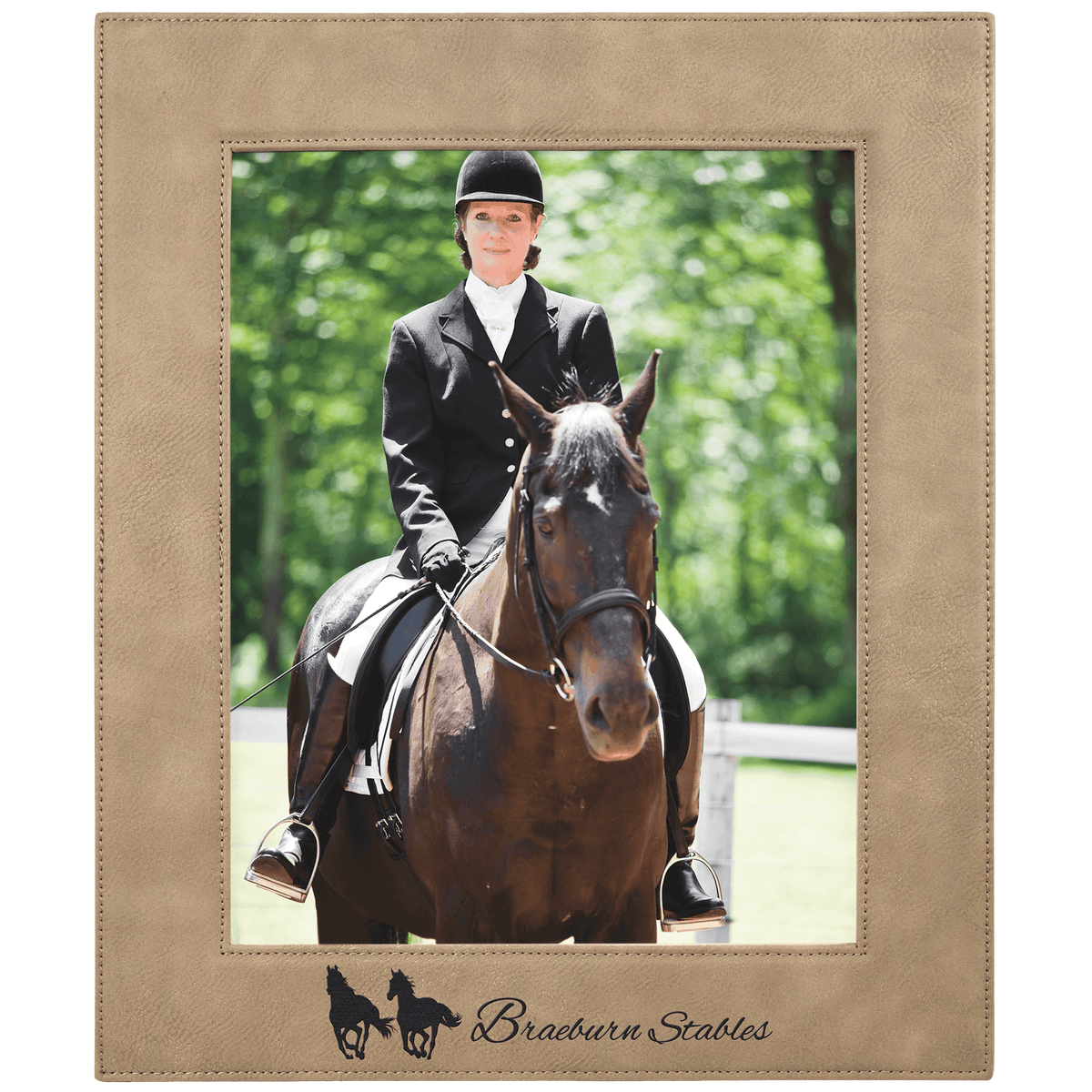 Light Brown 8" x 10" Leatherette Photo Frame