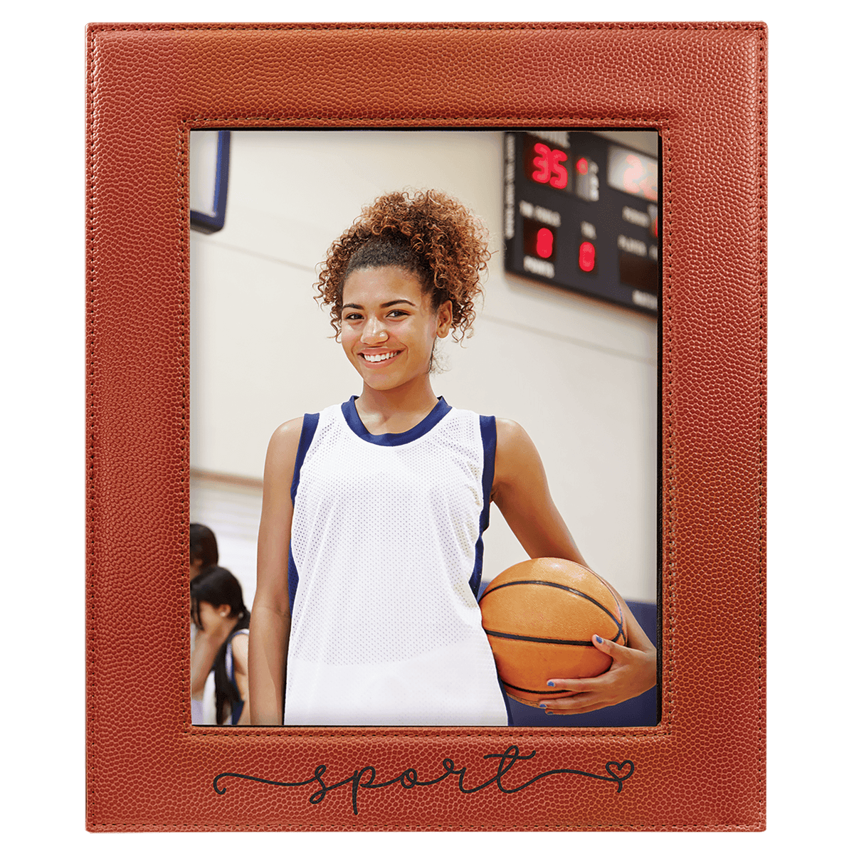 Basketball Leatherette 8x10 Photo Frame