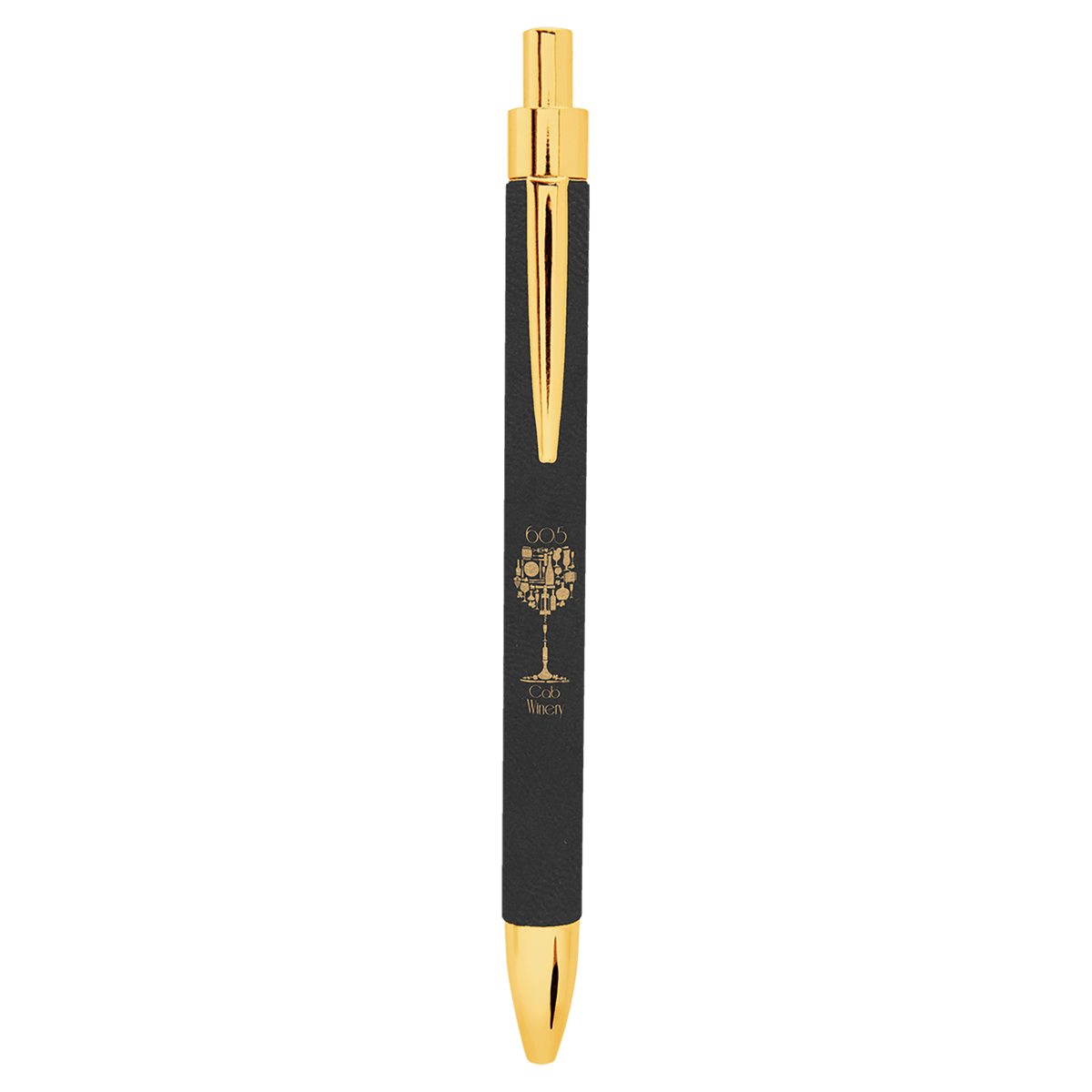 Black/Gold Leatherette Pen