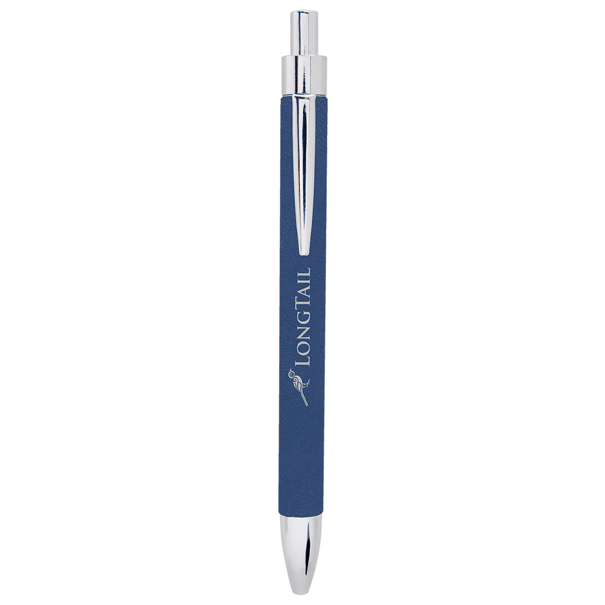 Blue/Silver Leatherette Pen