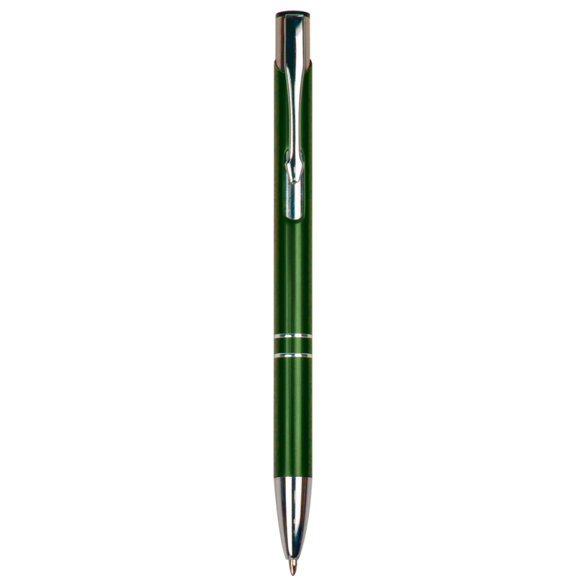 Gloss Green Ballpoint Pen with Silver Trim