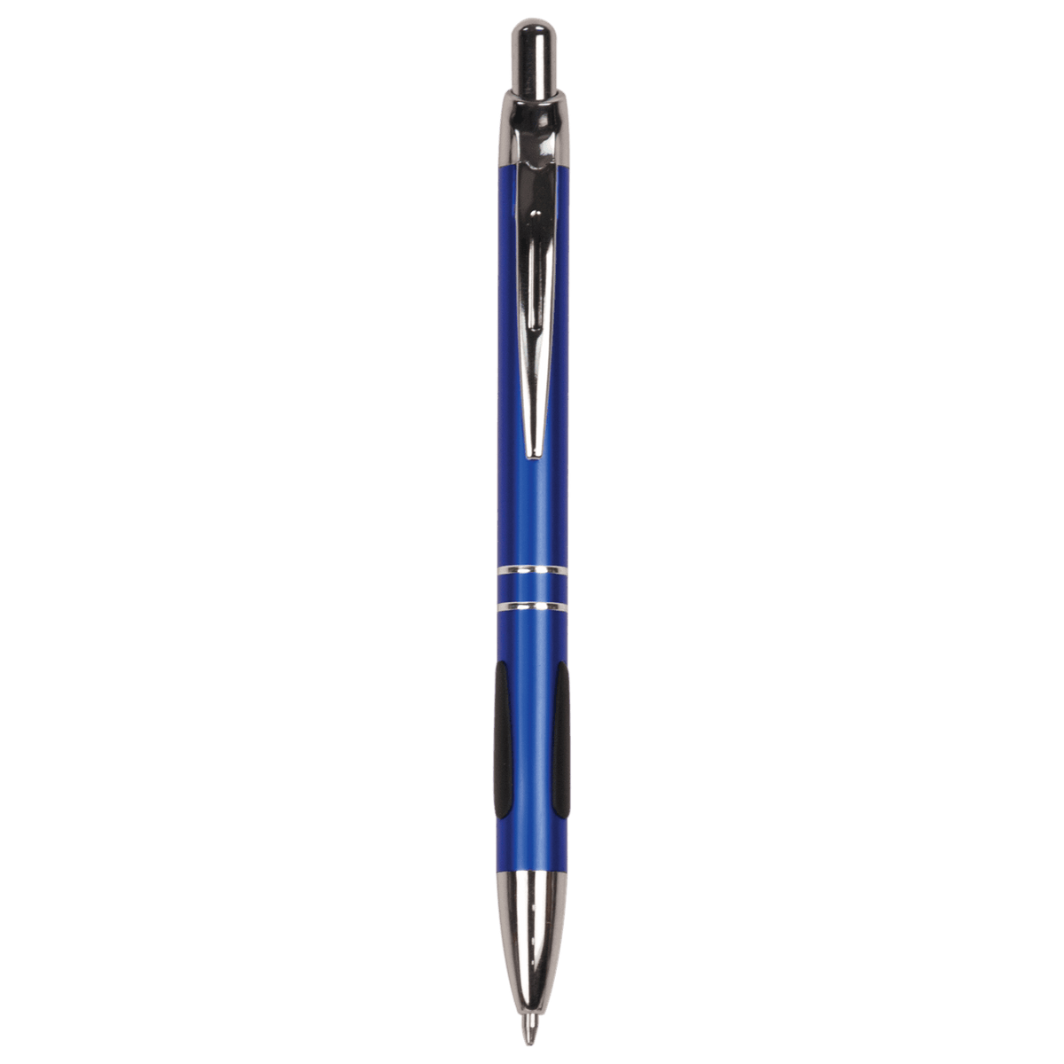 Gloss Blue Ballpoint Pen with Gripper