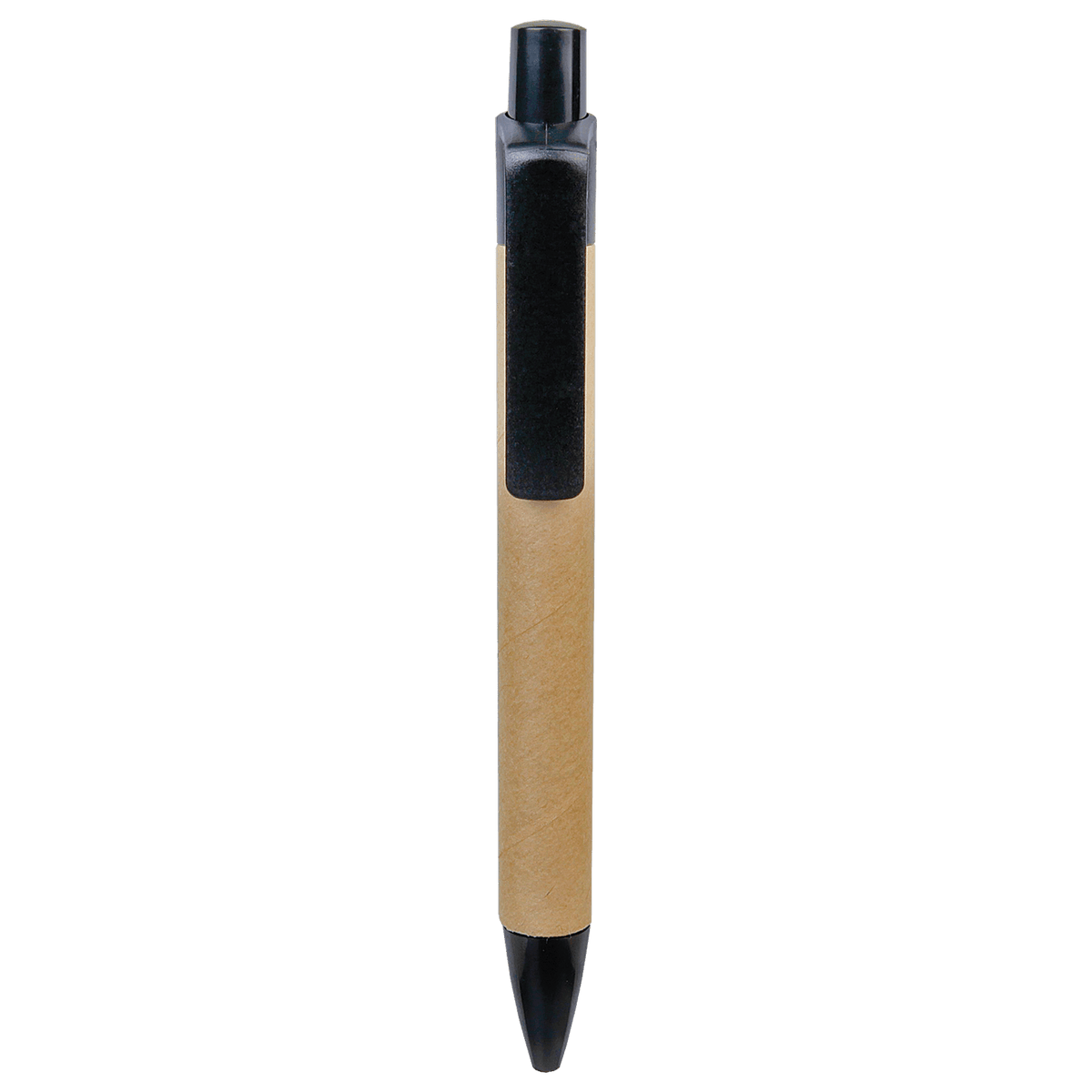 Recycled Paper Ballpoint Pen with Black Plastic Trim