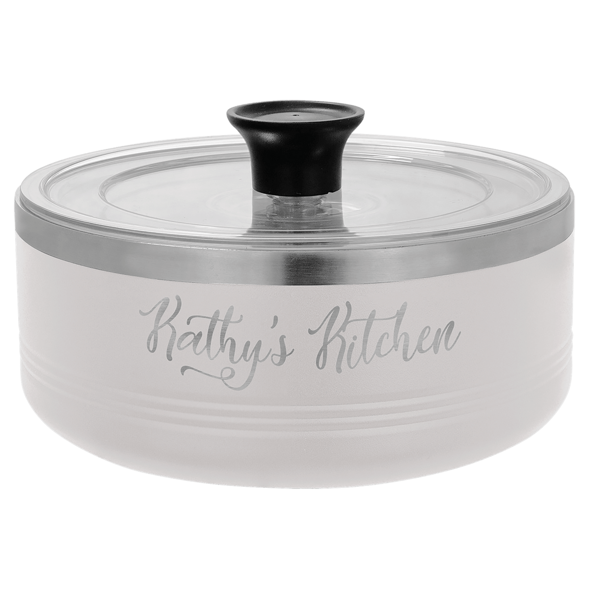 White 1.25 Quart Serving Bowl with Lid