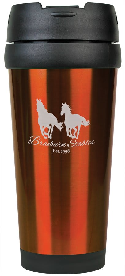 16 oz. Gloss Orange Travel Mug