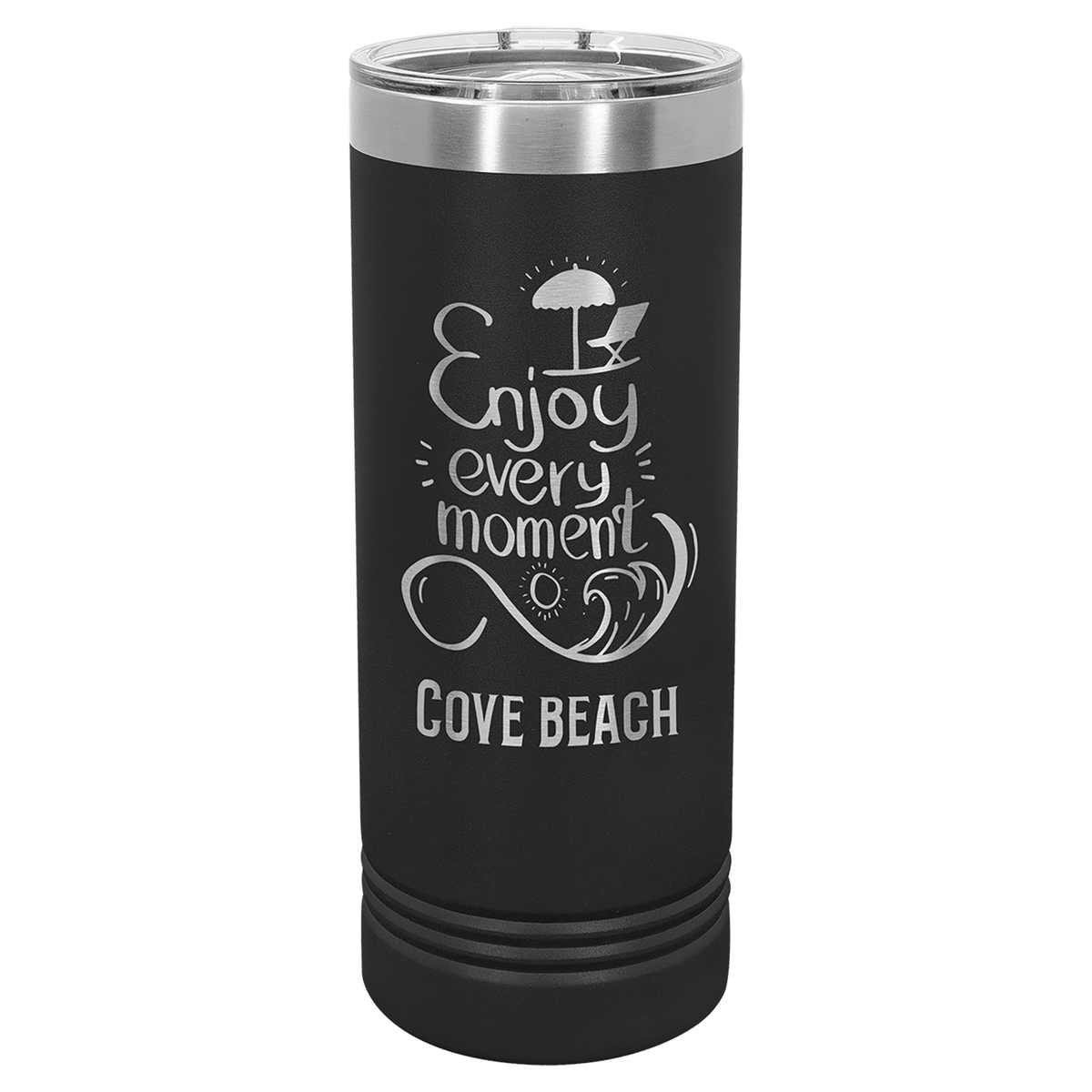 Black 22 oz. Polar Camel Skinny Tumbler with Slider Lid