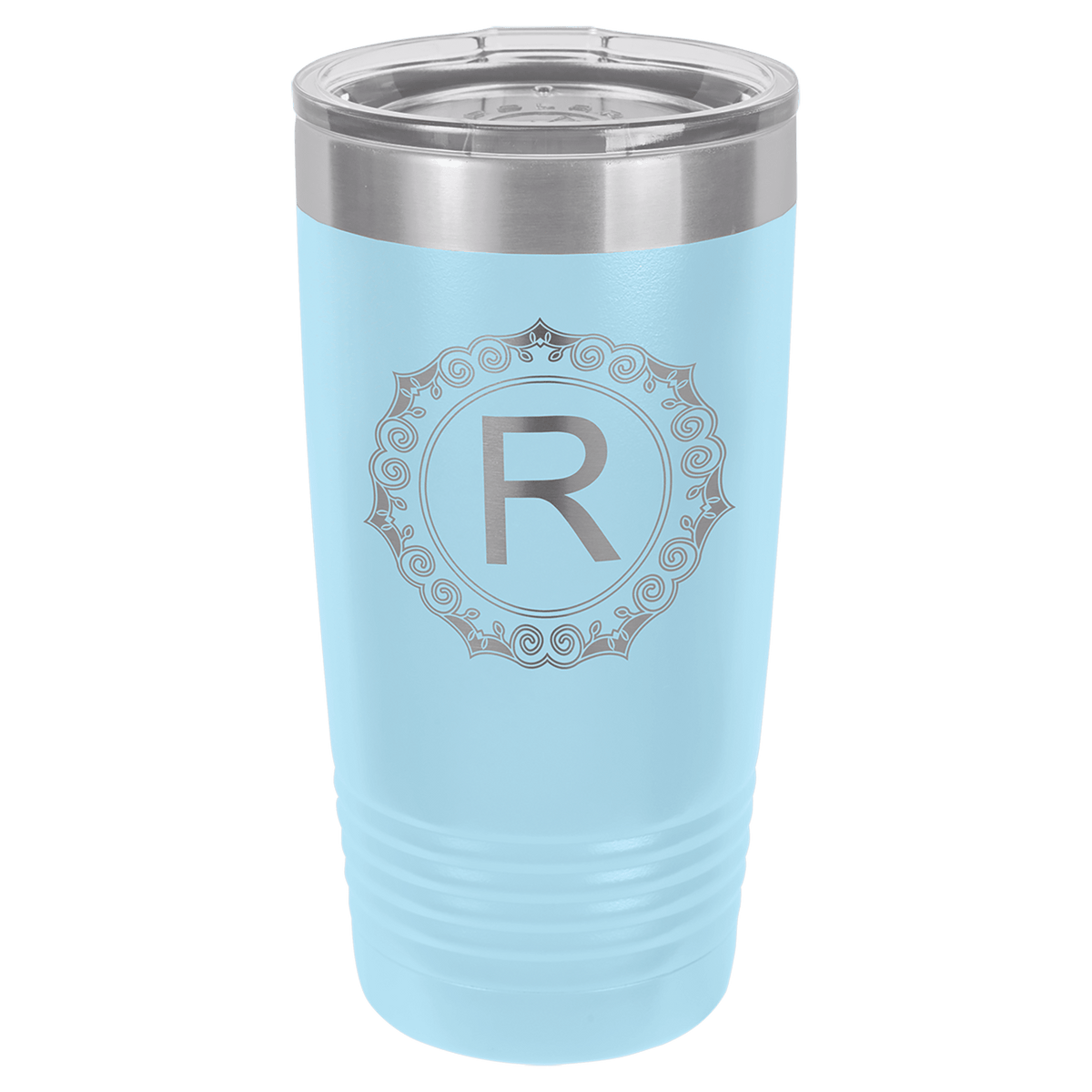 Light Blue 20 oz. Polar Camel Ringneck Tumbler with Clear Lid