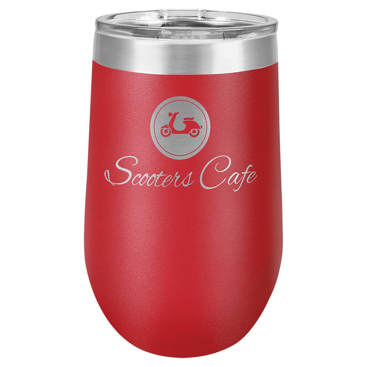 Red 16 oz. Polar Camel Stemless Tumbler
