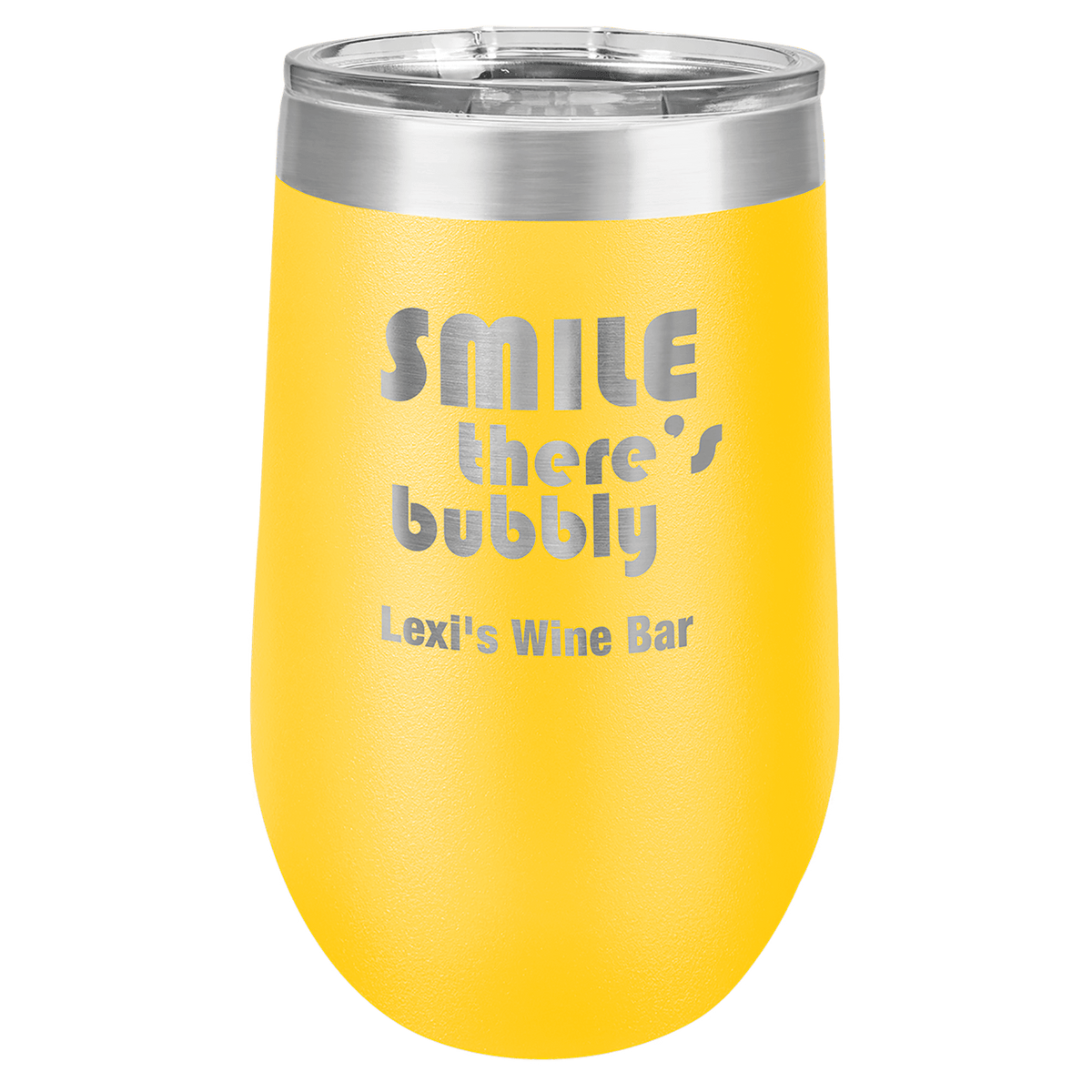 Yellow 16 oz. Polar Camel Stemless Tumbler with Clear Lid