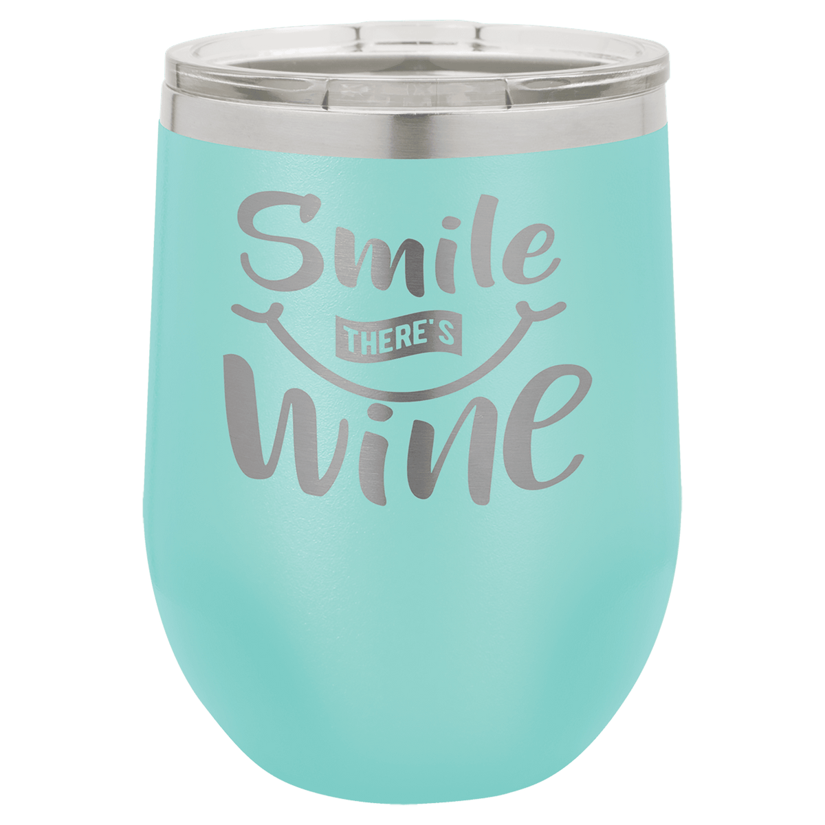Teal 12 oz. Polar Camel Stemless Wine Tumbler with Clear Lid