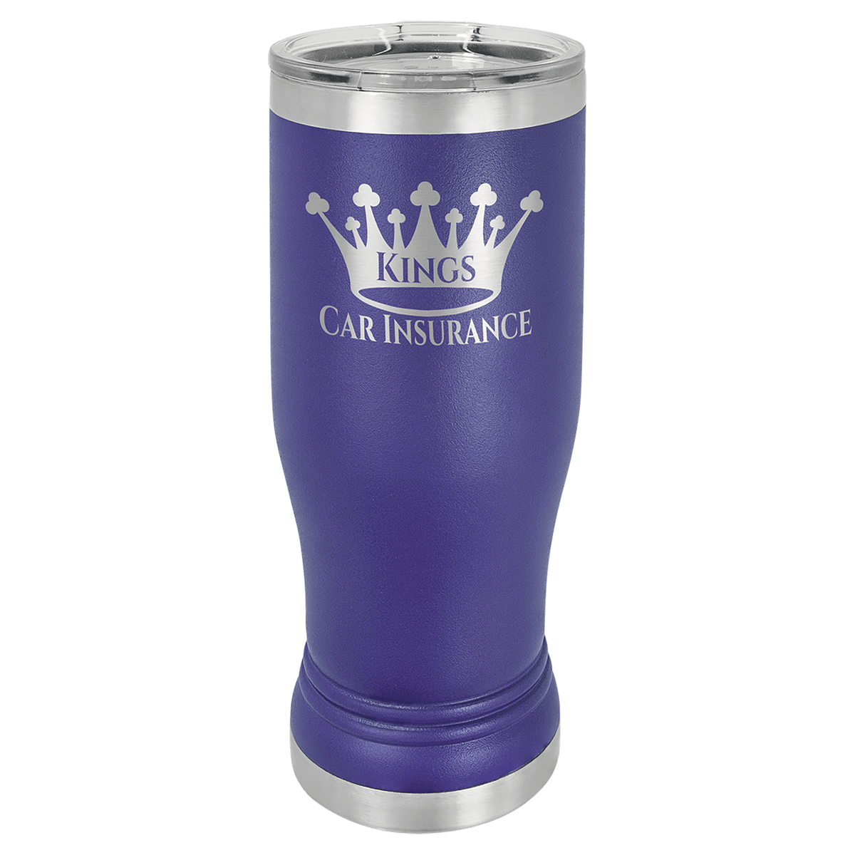 Purple 14 oz. Polar Camel Pilsner Tumbler with Clear Lid
