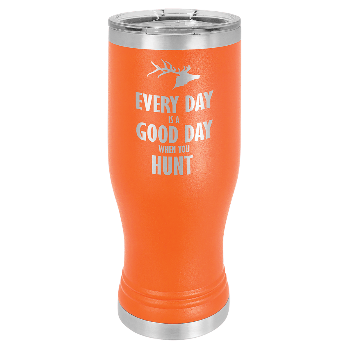Orange 20 oz. Polar Camel Pilsner Tumbler with Clear Lid