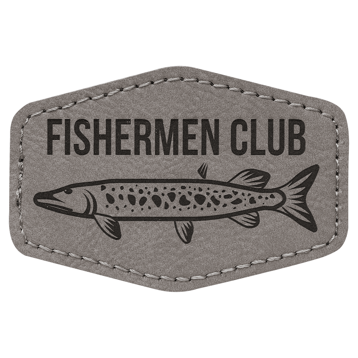 Gray Leatherette Hex Patch