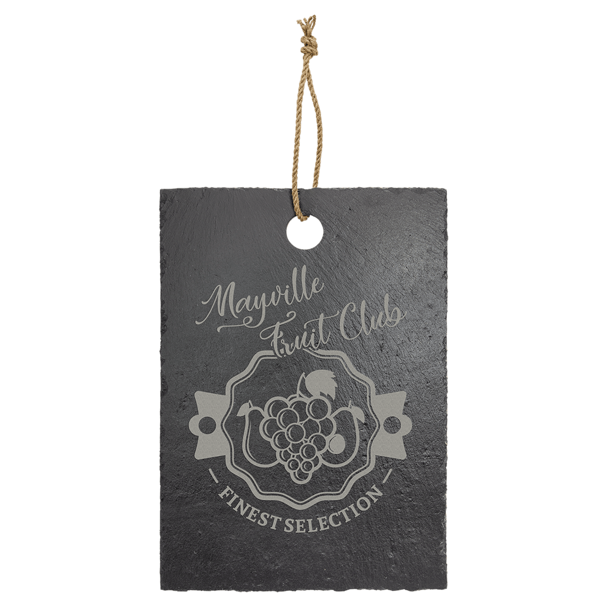 9 3/4" x 13 3/4" Rectangle Slate Cutting Board with Hanger String