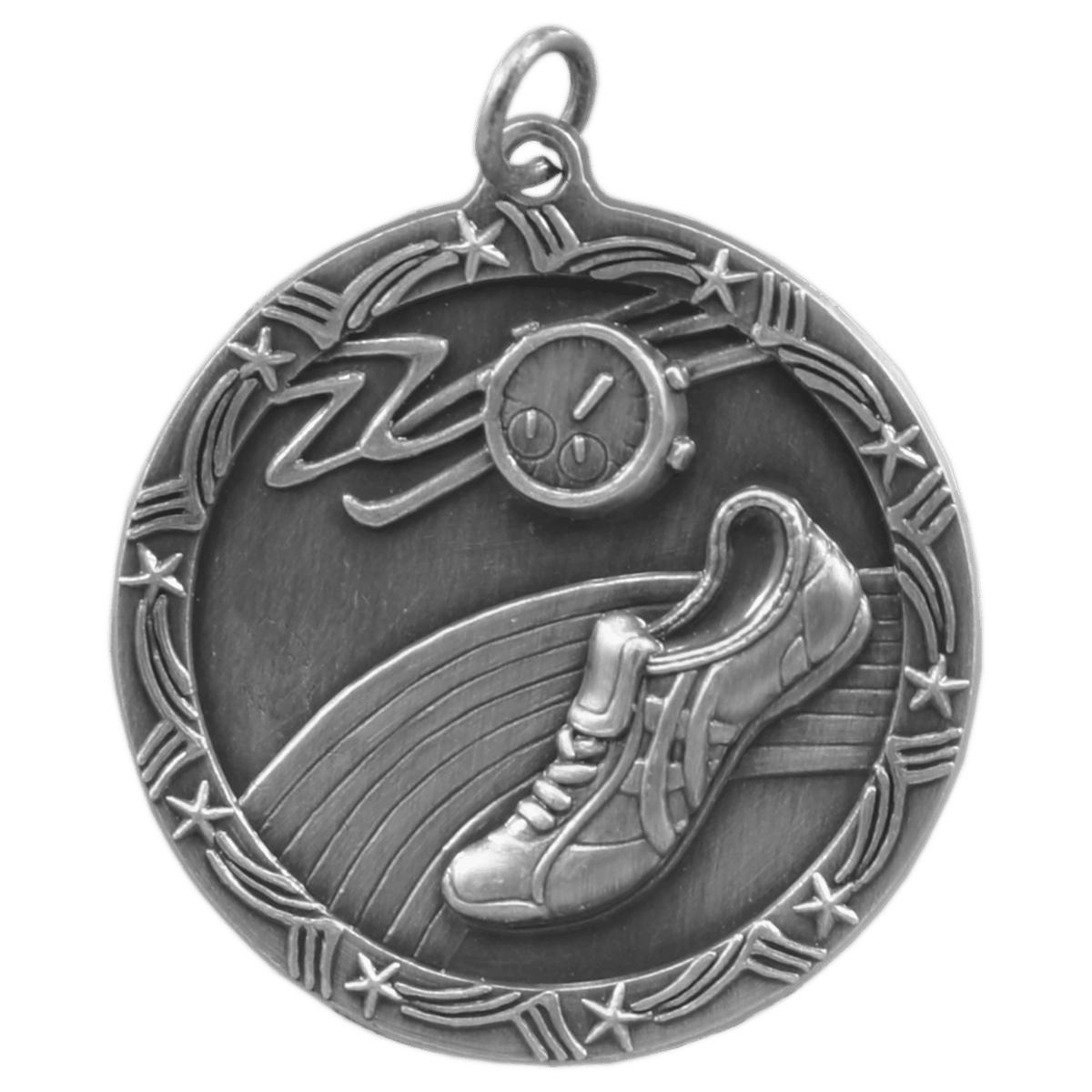 Track Shooting Star Medal-Silver