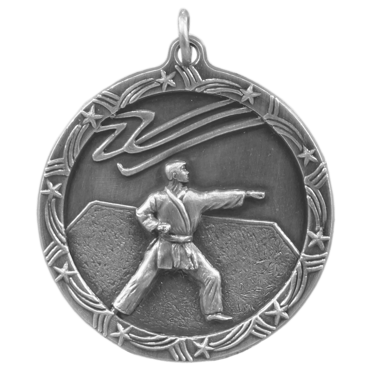 Martial Arts Shooting Star Medal-Silver