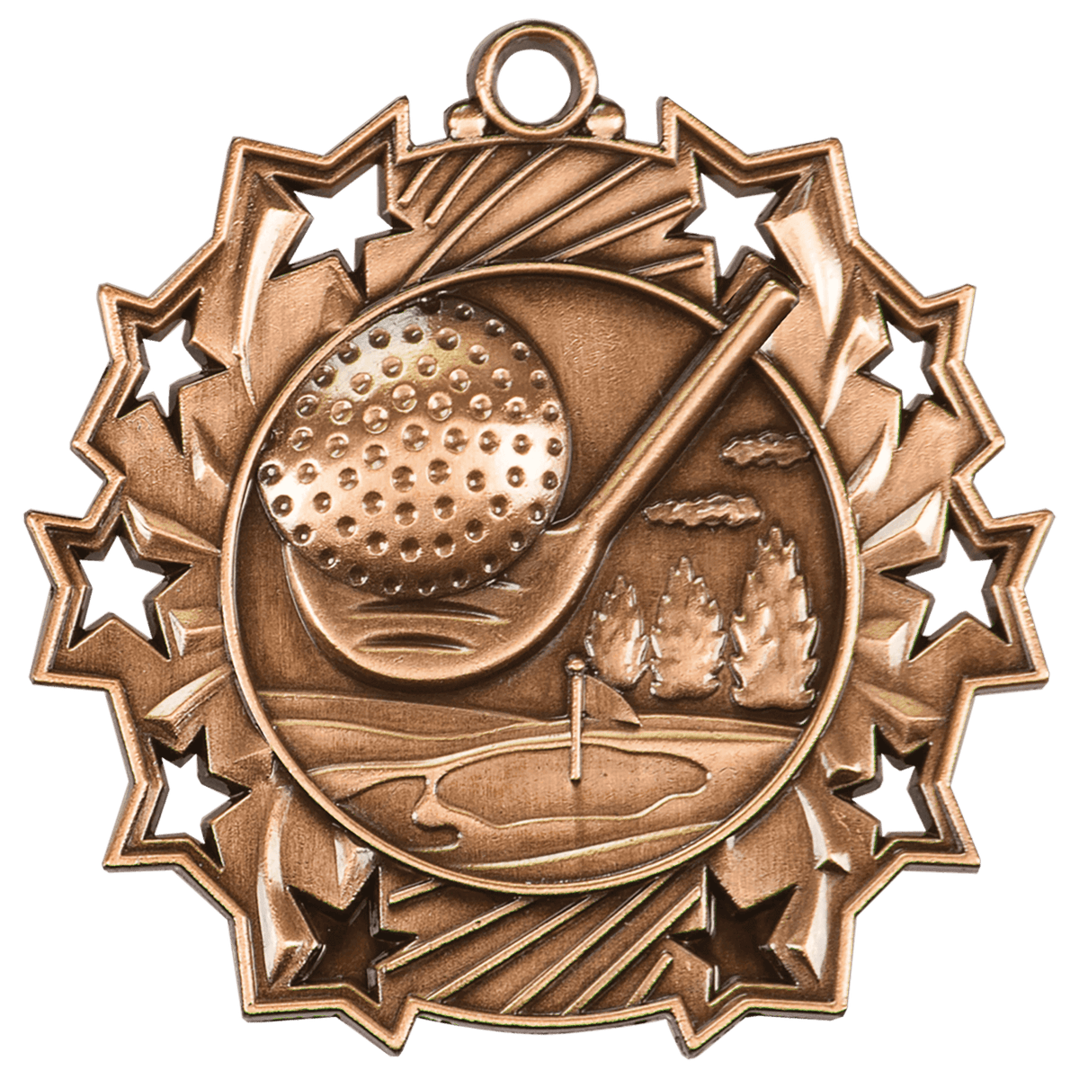 Golf Ten Star Medal-Bronze
