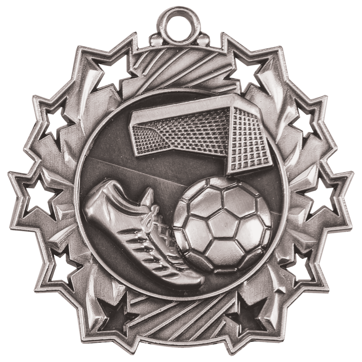Soccer Ten Star Medal-Silver