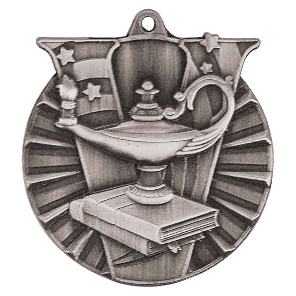 Lamp of Knowledge Victory Medal-Silver