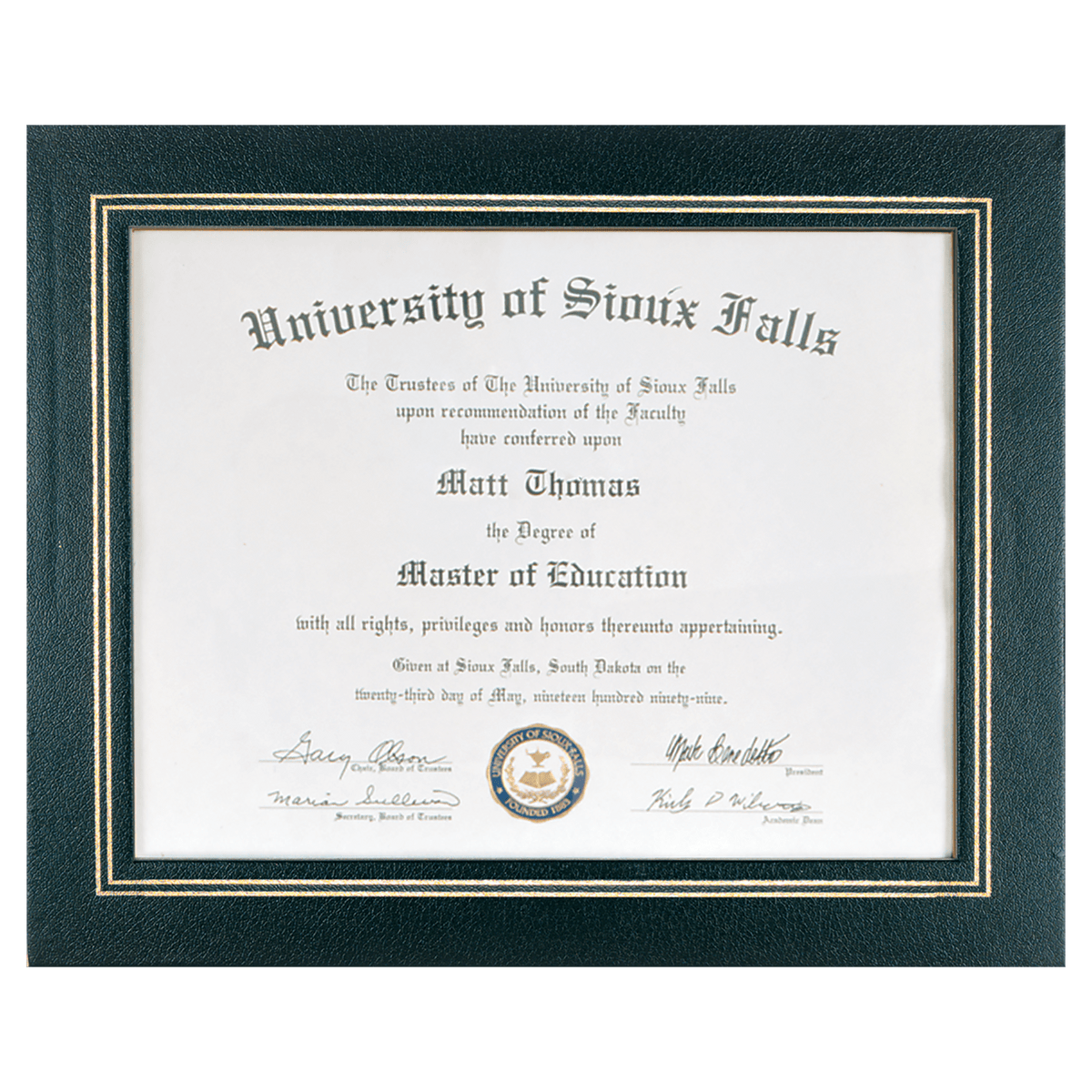 Black Z7 Certificate Holder