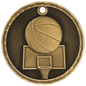 Basketball 3-D Medal-Gold