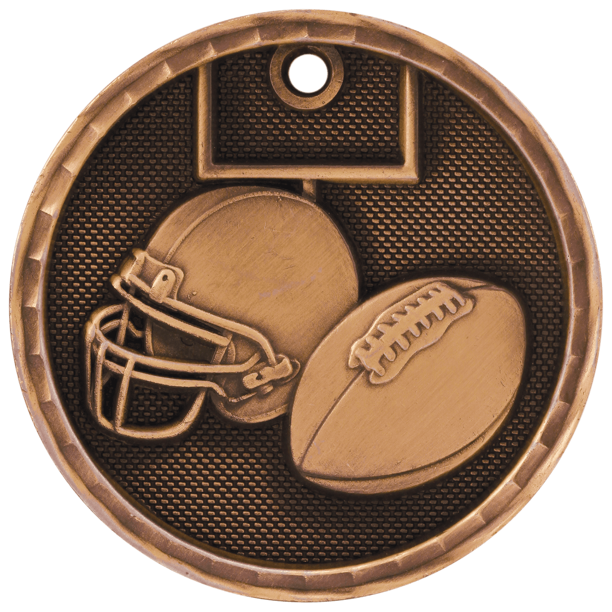 Football 3-D Medal-Bronze