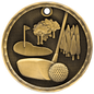 Golf 3-D Medal-Gold