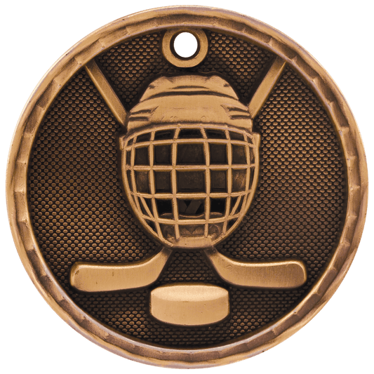 Hockey 3-D Medal-Bronze