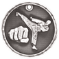 Martial Arts 3-D Medal-Silver