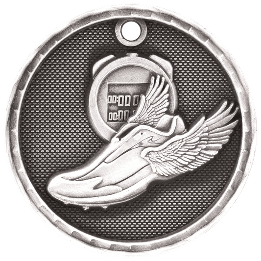 Track 3-D Medal-Silver