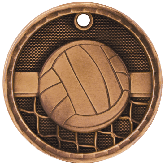 Volleyball 3-D Medal-Bronze
