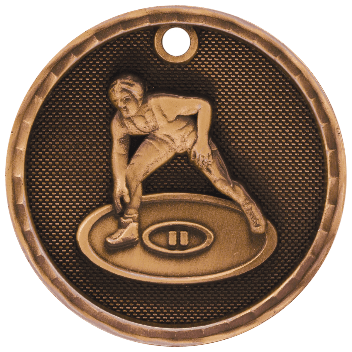 Wrestling 3-D Medal-Bronze
