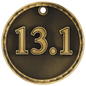13.1 (Half marathon) 3-D Medal-Gold