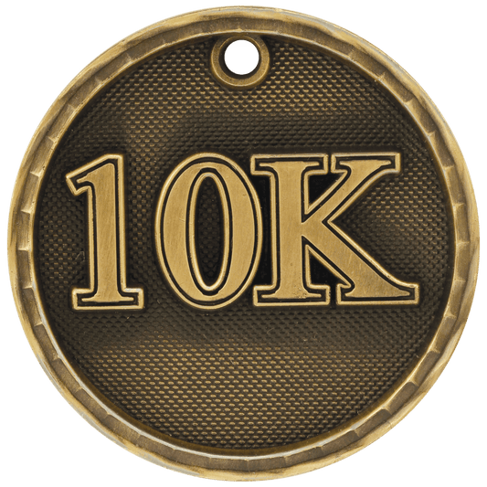 10K 3-D Medal-Gold