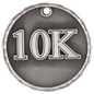10K 3-D Medal-Silver