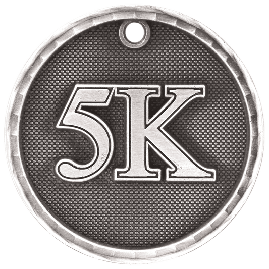 5K 3-D Medal-Silver