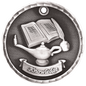 Lamp of Knowledge 3-D Medal-Silver