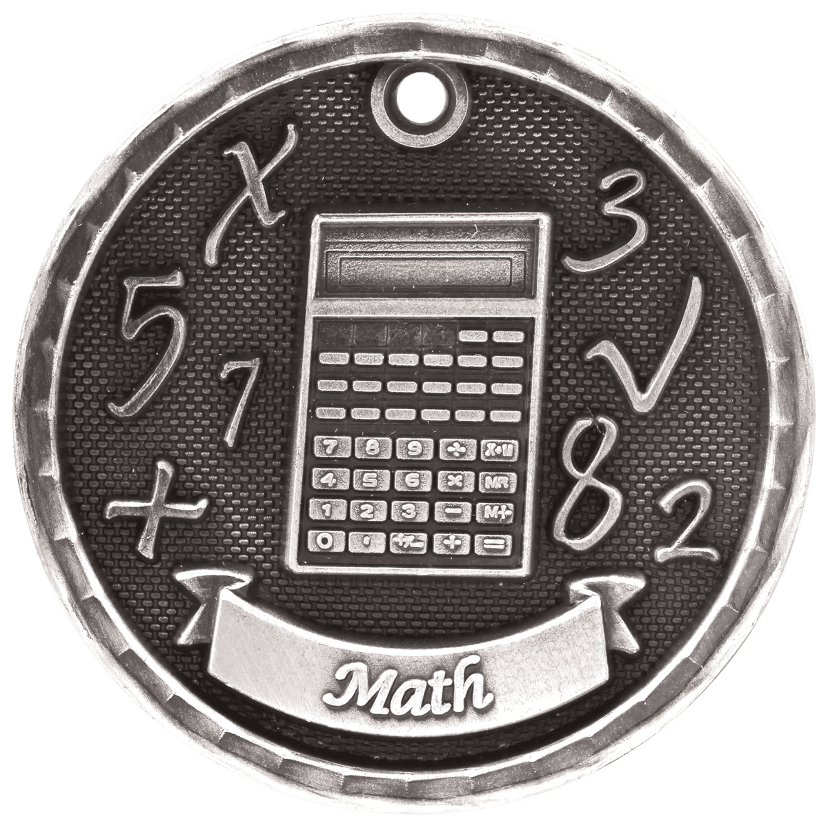 Math 3-D Medal-Silver
