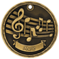 Music 3-D Medal-Gold
