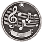 Music 3-D Medal-Silver