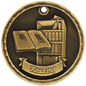 Reading 3-D Medal-Gold
