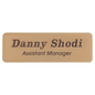 Satin Gold Brass Rectangle Name Badge