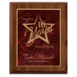 9" x 12" Cherry Finish Plaque with Red Marbleized Plate