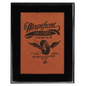 Black 9" x 12" Piano Finish Plaque with Rawhide Leatherette Plate